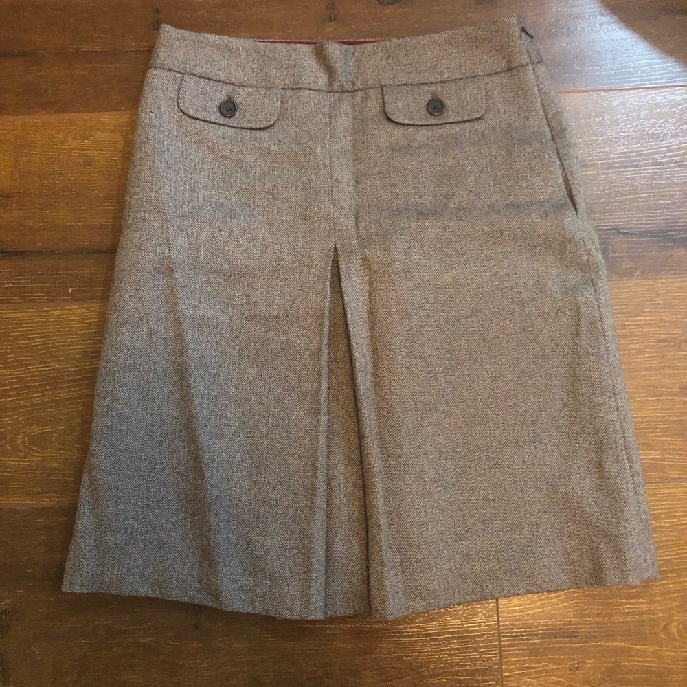 J.Crew Houndstooth Wool Skirt